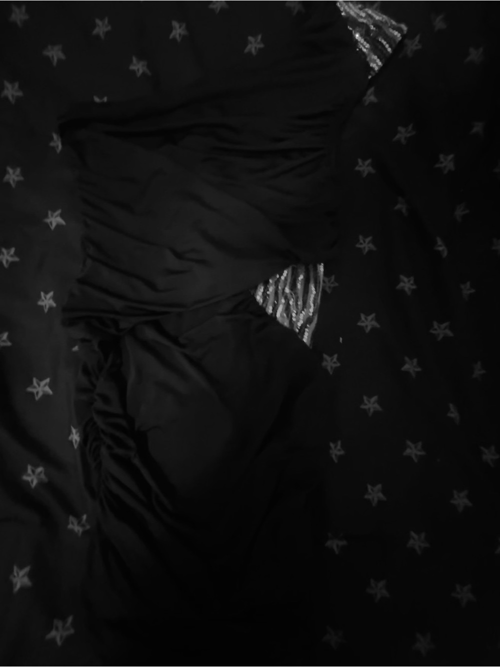vintage dress with sliver glitter design